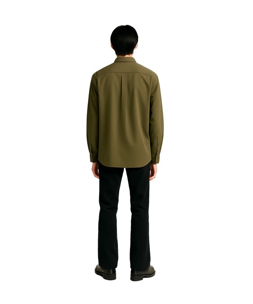 FACTOTUM(ファクトタム)の「【FACTOTUM】 Serge Square Hem Shirts(シャツ/ブラウス・メンズ・ブラック/カーキ・44/46/48)」の8枚目の写真