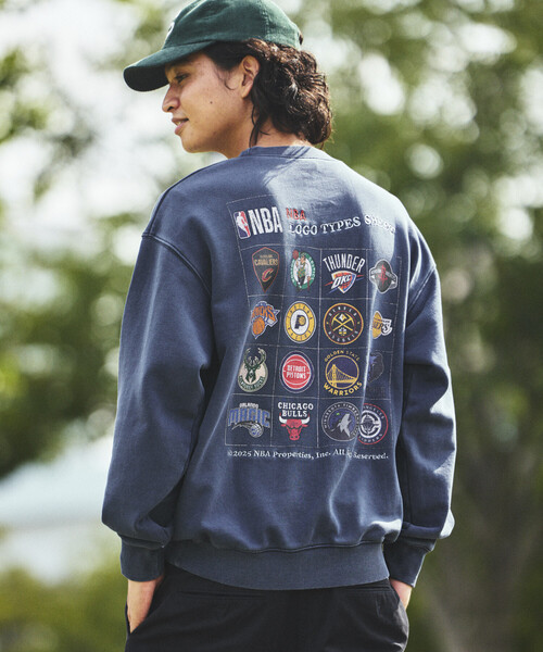 NBA（エヌビーエー）の「NBA 別注 チームロゴシート クルーネックスウェット（スウェット・メンズ・ワインレッド/ネイビー/ライトグレー/チャコールグレー・MEDIUM/LARGE）」の10枚目の写真