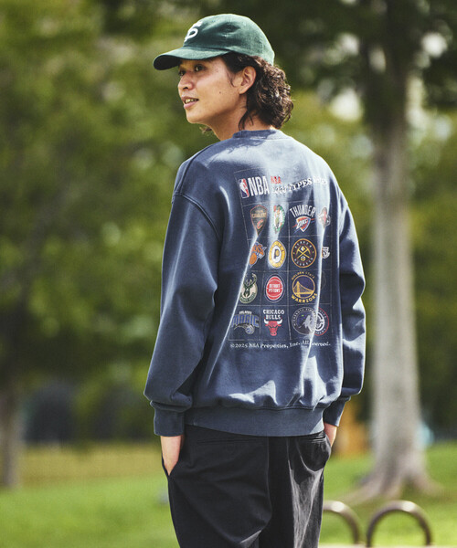 NBA（エヌビーエー）の「NBA 別注 チームロゴシート クルーネックスウェット（スウェット・メンズ・ワインレッド/ネイビー/ライトグレー/チャコールグレー・MEDIUM/LARGE）」の12枚目の写真