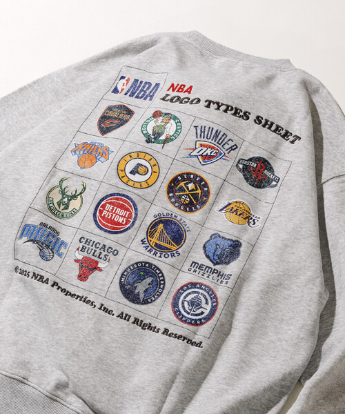 セール】NBA 別注 チームロゴシート クルーネックスウェット
