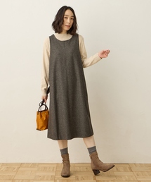 DECOY SINCE 1981（デコイシンスイチキュウハチイチ）の「裏起毛ジャンスカワンピース【右脇ポケットあり】（ワンピース・レディース）」