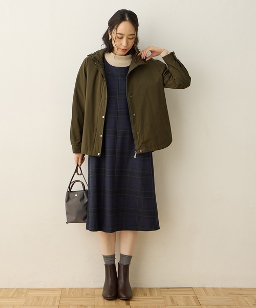 DECOY SINCE 1981（デコイシンスイチキュウハチイチ）の「裏起毛ジャンスカワンピース【右脇ポケットあり】（ワンピース・レディース・ブラウン/グリーン・9号/11号/13号）」の7枚目の写真