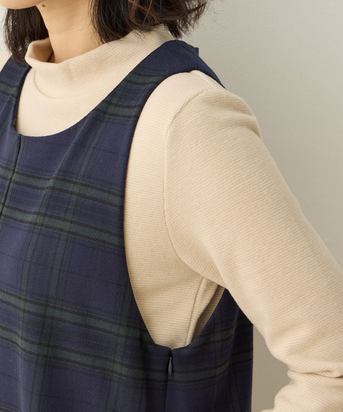 DECOY SINCE 1981（デコイシンスイチキュウハチイチ）の「裏起毛ジャンスカワンピース【右脇ポケットあり】（ワンピース・レディース・ブラウン/グリーン・9号/11号/13号）」の12枚目の写真