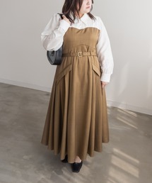 CLETTE（クレット）の「CLETTEオリジナルシャツドッキングベルト付きワンピース（ワンピース）」