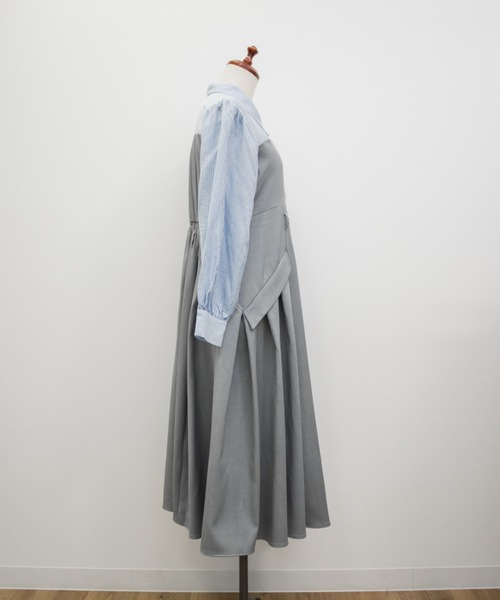 CLETTEオリジナルシャツドッキングベルト付きワンピース（ワンピース