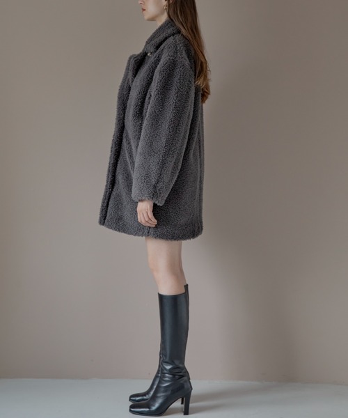 美品 ACYM アシーム　テディーボアコート ACYM（アシーム） コート アウター テディボアロングコート レディース