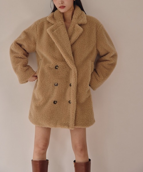 美品 ACYM アシーム　テディーボアコート セール】テディボアロングコート（その他アウター）｜ACYM（アシーム