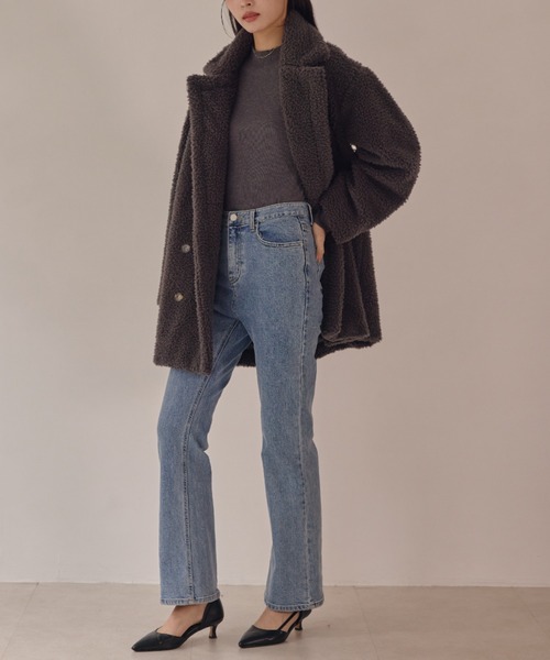 美品 ACYM アシーム　テディーボアコート ACYM（アシーム） コート アウター テディボアロングコート レディース