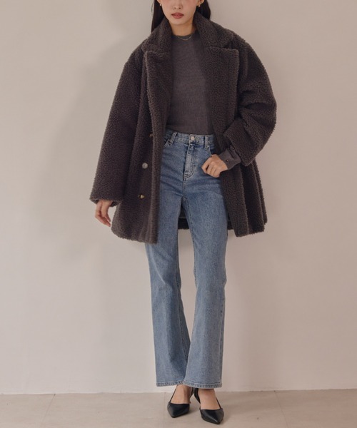 美品 ACYM アシーム　テディーボアコート セール】テディボアミドルコート（その他アウター）｜ACYM（アシーム