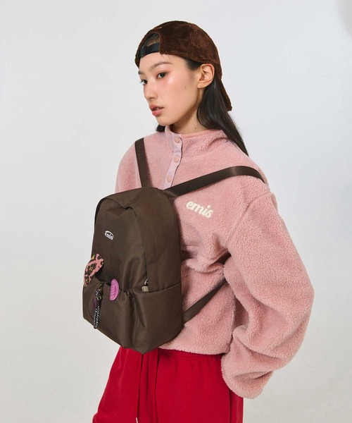 EMIS(イミス)の「STRING DAY BACKPACK(バックパック/リュック・レディース・ネイビー/ブラウン・FREE)」の6枚目の写真