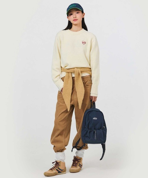 EMIS(イミス)の「STRING DAY BACKPACK(バックパック/リュック・レディース・ネイビー/ブラウン・FREE)」の14枚目の写真