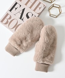 Honeys | 【ハニぽか・抗菌防臭・吸湿発熱】フード付エコファー手袋(手袋)