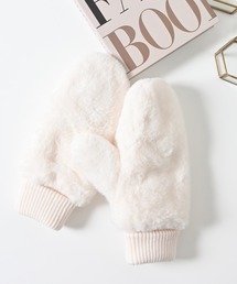 Honeys | 【ハニぽか・抗菌防臭・吸湿発熱】フード付エコファー手袋(手袋)