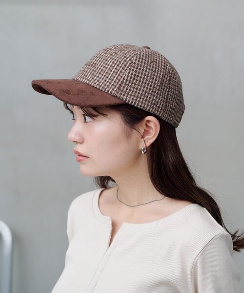 Kastane（カスタネ）の「【一部店舗限定/ユニセックス】B ガンクラブ刺繍キャップ（キャップ・レディース・ブラウン/グレー・FREE）」の3枚目の写真