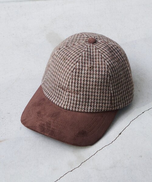 Kastane（カスタネ）の「【一部店舗限定/ユニセックス】B ガンクラブ刺繍キャップ（キャップ・レディース・ブラウン/グレー・FREE）」の6枚目の写真