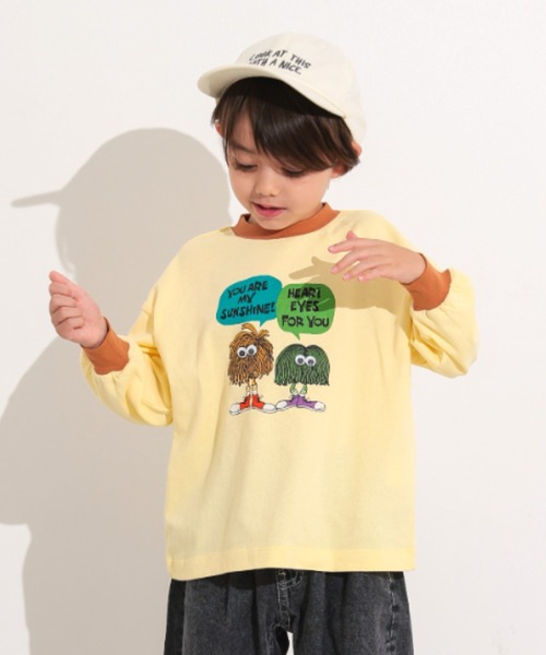 Ocean&Ground（オーシャン&グラウンド）の「ﾌﾟﾚｲﾌﾙﾓﾁｰﾌﾛﾝT（Tシャツ/カットソー・キッズ・グリーン/レッド/ブラック/キャメル・100/90/80/120/110/130/140）」の3枚目の写真