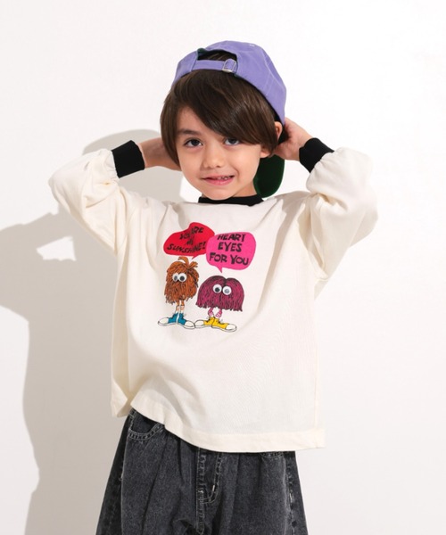 Ocean&Ground（オーシャン&グラウンド）の「ﾌﾟﾚｲﾌﾙﾓﾁｰﾌﾛﾝT（Tシャツ/カットソー・キッズ・グリーン/レッド/ブラック/キャメル・100/90/80/120/110/130/140）」の5枚目の写真