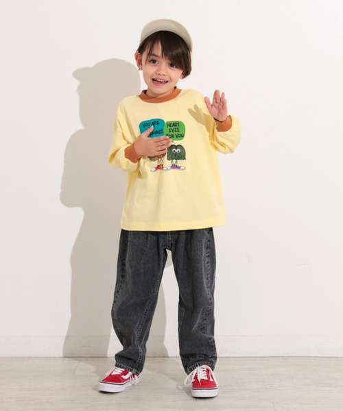 Ocean&Ground（オーシャン&グラウンド）の「ﾌﾟﾚｲﾌﾙﾓﾁｰﾌﾛﾝT（Tシャツ/カットソー・キッズ・グリーン/レッド/ブラック/キャメル・100/90/80/120/110/130/140）」の11枚目の写真