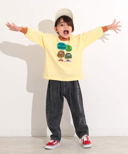 Ocean&Ground（オーシャン&グラウンド）の「ﾌﾟﾚｲﾌﾙﾓﾁｰﾌﾛﾝT（Tシャツ/カットソー・キッズ・グリーン/レッド/ブラック/キャメル・100/90/80/120/110/130/140）」の12枚目の写真