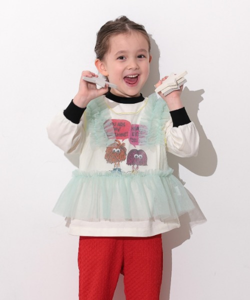 Ocean&Ground（オーシャン&グラウンド）の「ﾌﾟﾚｲﾌﾙﾓﾁｰﾌﾛﾝT（Tシャツ/カットソー・キッズ・グリーン/レッド/ブラック/キャメル・100/90/80/120/110/130/140）」の7枚目の写真