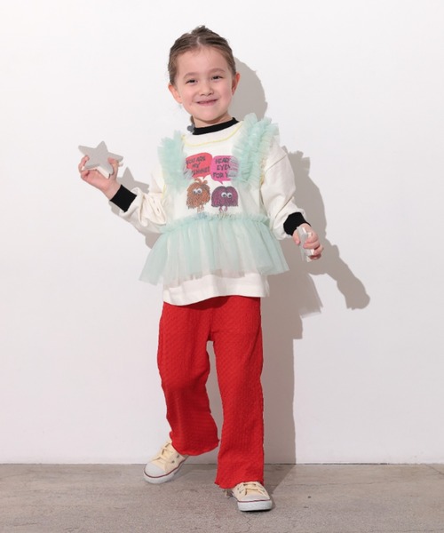 Ocean&Ground（オーシャン&グラウンド）の「ﾌﾟﾚｲﾌﾙﾓﾁｰﾌﾛﾝT（Tシャツ/カットソー・キッズ・グリーン/レッド/ブラック/キャメル・100/90/80/120/110/130/140）」の8枚目の写真