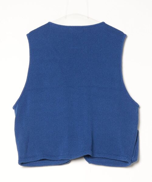 RICE NINE TEN(ライスナインテン)の「RICE NINE TEN KNITTED FISSHING VEST KN-FSV(ベスト・メンズ・ブルー/ブラウン・1)」の3枚目の写真