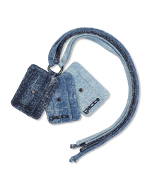 GLACK（グラック）の「GAC022 ボタンモジュラキーホルダー カード財布 (インディゴ)（札入れ/マネークリップ）」