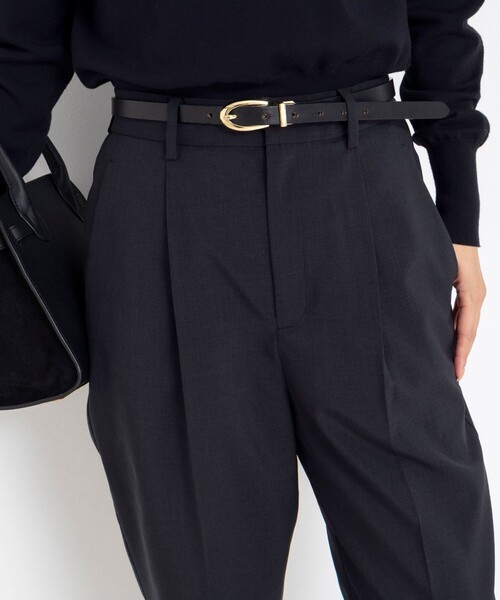 NOLLEY’S（ノーリーズ）の「《セットアップ対応》ウォッシャブルタックテーパードパンツ（その他パンツ・レディース・グレー系その他/ネイビー・38/36）」の11枚目の写真