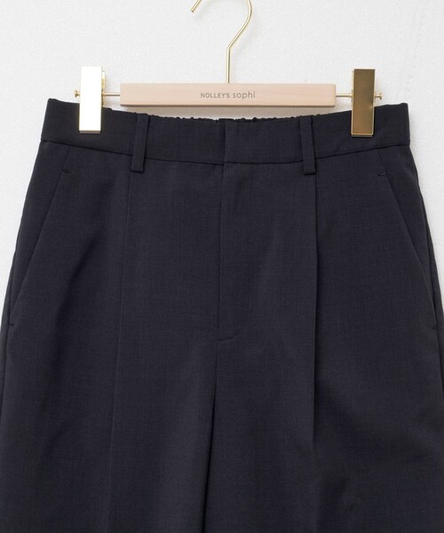 NOLLEY’S（ノーリーズ）の「《セットアップ対応》ウォッシャブルタックテーパードパンツ（その他パンツ・レディース・グレー系その他/ネイビー・38/36）」の19枚目の写真