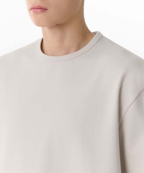 MUSINSA STANDARD（ムシンサスタンダード）の「ヘビーポンテリラックスクルーネックTシャツ[ダスティクリーム]（Tシャツ/カットソー・メンズ・その他・SMALL/MEDIUM/LARGE/X-LARGE/XX-LARGE/XXX-LARGE）」の3枚目の写真