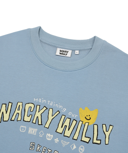Wacky WiLLy(ワッキーウィリー)の「キキタイポマンツーマンブルー(スウェット・レディース・その他・SMALL/MEDIUM/LARGE/X-LARGE)」の5枚目の写真