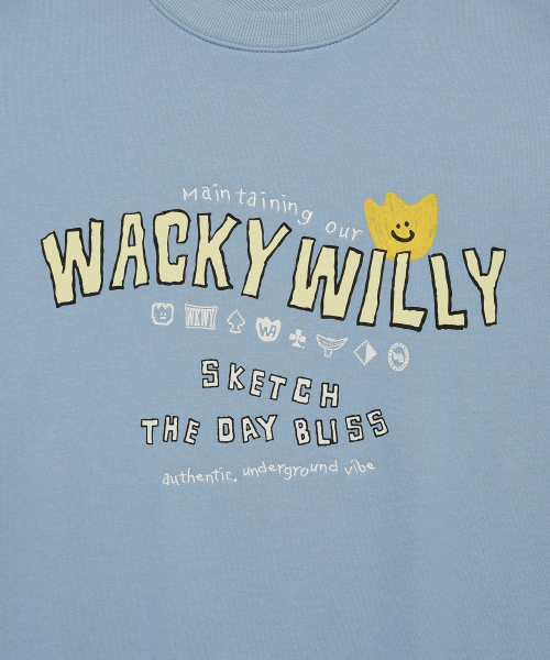 Wacky WiLLy(ワッキーウィリー)の「キキタイポマンツーマンブルー(スウェット・レディース・その他・SMALL/MEDIUM/LARGE/X-LARGE)」の6枚目の写真