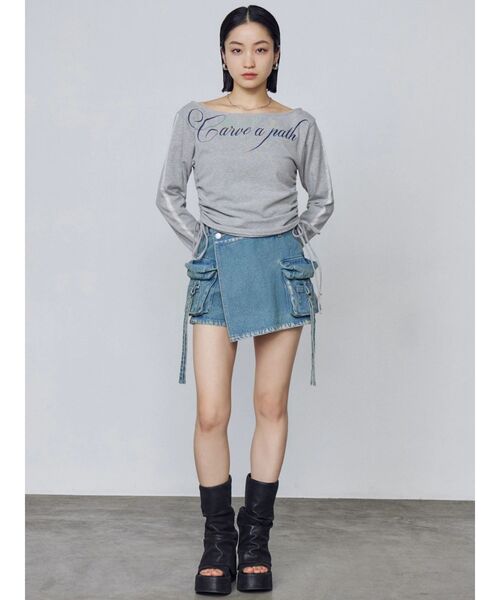 EMODA（エモダ）の「カーゴラップショートパンツ（その他パンツ・レディース・ライトブルー/インディゴブルー/ベージュ・SMALL/MEDIUM）」の13枚目の写真