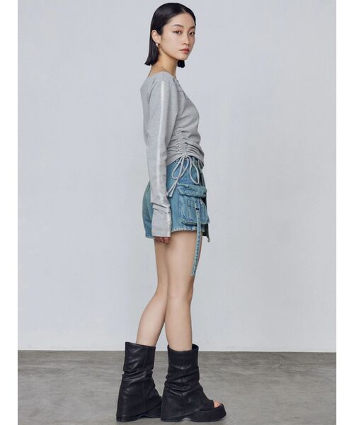 EMODA（エモダ）の「カーゴラップショートパンツ（その他パンツ・レディース・ライトブルー/インディゴブルー/ベージュ・SMALL/MEDIUM）」の14枚目の写真