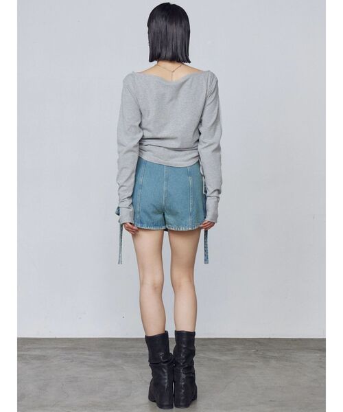 EMODA（エモダ）の「カーゴラップショートパンツ（その他パンツ・レディース・ライトブルー/インディゴブルー/ベージュ・SMALL/MEDIUM）」の15枚目の写真