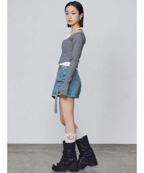 EMODA（エモダ）の「カーゴラップショートパンツ（その他パンツ・レディース・ライトブルー/インディゴブルー/ベージュ・SMALL/MEDIUM）」の17枚目の写真