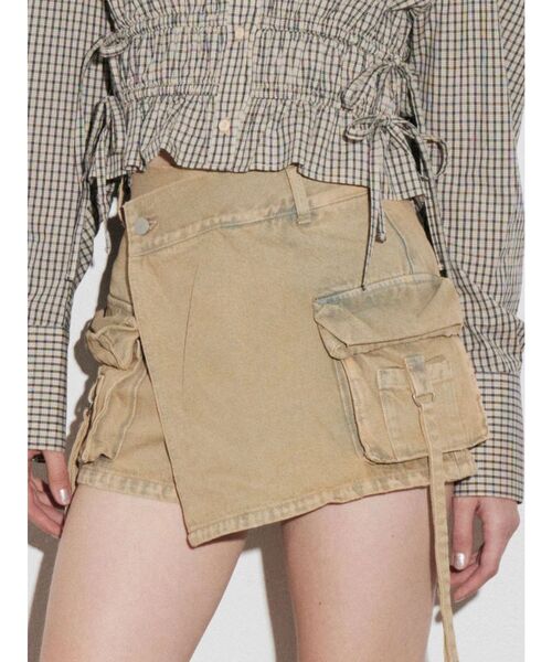 EMODA（エモダ）の「カーゴラップショートパンツ（その他パンツ・レディース・ライトブルー/インディゴブルー/ベージュ・SMALL/MEDIUM）」の4枚目の写真