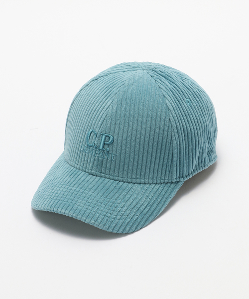 C.P. COMPANY（シーピーカンパニー）の「C.P. Company / シーピーカンパニー ACC BASEBALL CAP IN CORDUROY（キャップ・メンズ・アイボリー/ブルー・FREE）」の2枚目の写真