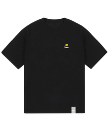 [UNISEX-24]スモールドットボードスマイル半袖Tシャツ_ブラック
