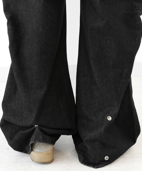 minsobi（ミンソビ）の「リベットタックバギーデニム（デニムパンツ・メンズ・ブラック・FREE）」の17枚目の写真