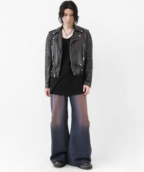 minsobi（ミンソビ）の「リベットタックバギーデニム（デニムパンツ・メンズ・ブラック・FREE）」の16枚目の写真