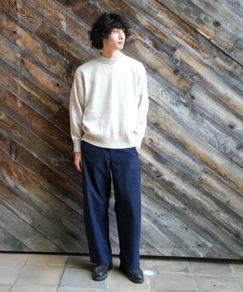 Rinascente(リナシェンテ)の「【Rinascente/リナシェンテ】CACUA ニット セーター アンゴラ三つ杢ニット ポケット モックネック 沼ネック 長袖(ニット/セーター・メンズ・グレー/ベージュ/ブラウン/ミント/オレンジ/サックスブルー・MEDIUM/LARGE)」の10枚目の写真
