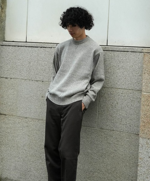 Rinascente(リナシェンテ)の「【Rinascente/リナシェンテ】CACUA ニット セーター アンゴラ三つ杢ニット ポケット モックネック 沼ネック 長袖(ニット/セーター・メンズ・グレー/ベージュ/ブラウン/ミント/オレンジ/サックスブルー・MEDIUM/LARGE)」の19枚目の写真