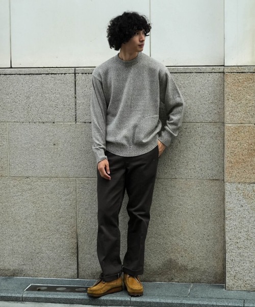 Rinascente(リナシェンテ)の「【Rinascente/リナシェンテ】CACUA ニット セーター アンゴラ三つ杢ニット ポケット モックネック 沼ネック 長袖(ニット/セーター・メンズ・グレー/ベージュ/ブラウン/ミント/オレンジ/サックスブルー・MEDIUM/LARGE)」の17枚目の写真