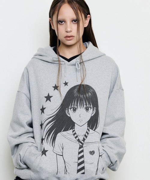 LUVISTRUE(ラヴイズトゥルー)の「EV STAR GRAPHIC HOODIE(パーカー・レディース・グレー/ホワイト・FREE)」の3枚目の写真