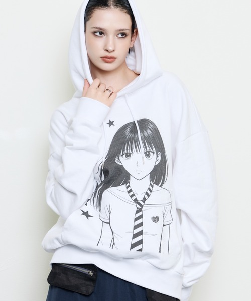 LUVISTRUE(ラヴイズトゥルー)の「EV STAR GRAPHIC HOODIE(パーカー・レディース・グレー/ホワイト・FREE)」の5枚目の写真