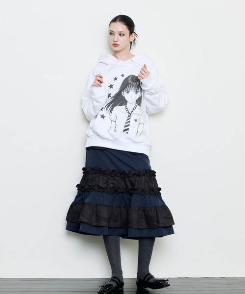 LUVISTRUE(ラヴイズトゥルー)の「EV STAR GRAPHIC HOODIE(パーカー・レディース・グレー/ホワイト・FREE)」の6枚目の写真
