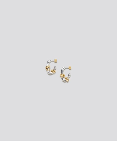 LAPUIS(ラピュイ)の「LAPUIS(ラピュイ) Flow Coil pierced earrings(ピアス(両耳用)・レディース・マルチ/ゴールド・FREE)」の5枚目の写真