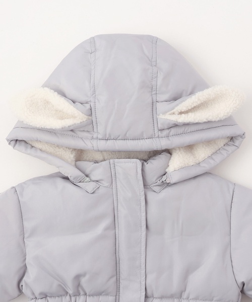 洗える】もこもこウサギ中綿ジャケット（ブルゾン）｜petit main