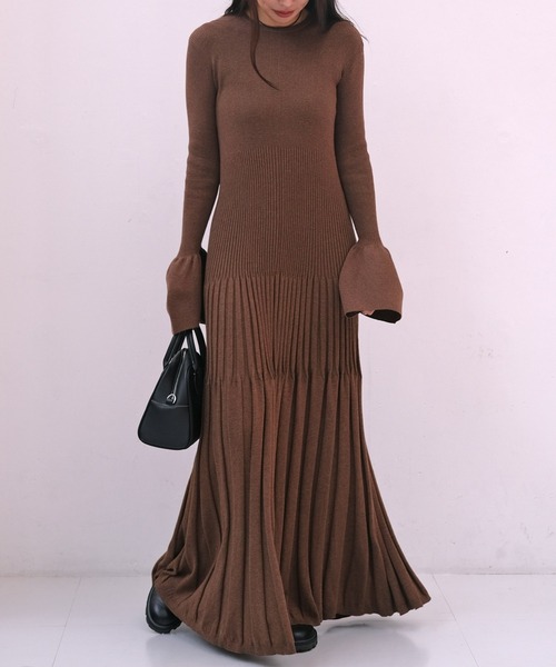 リブニットロングドレス（ワンピース）｜AKTE（アクテ）のファッション